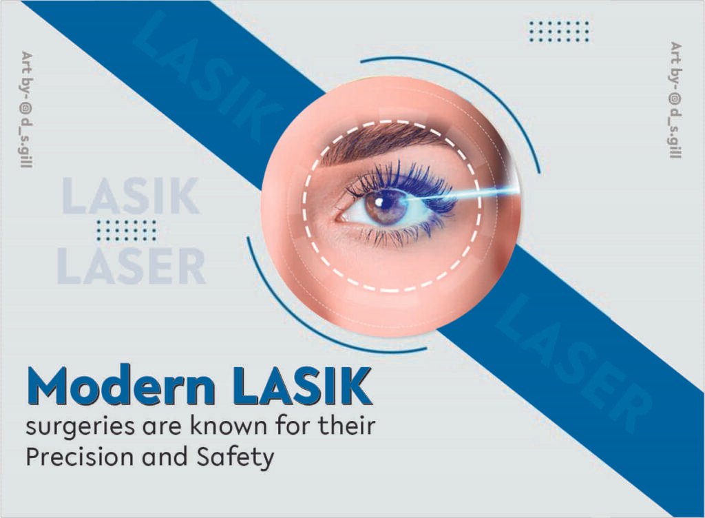 Modern LASIK surgeries are known for their Precision and Safety.