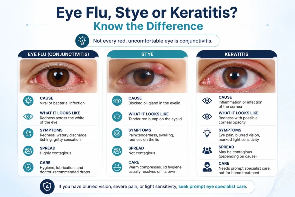 Eye Fl Stye or Keratitis